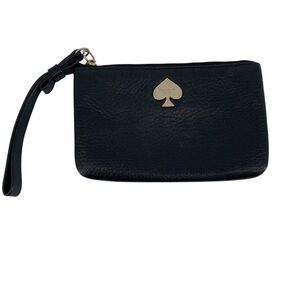 Kate Spade Leroy Street Bee Black Leather Wristlet Wallet